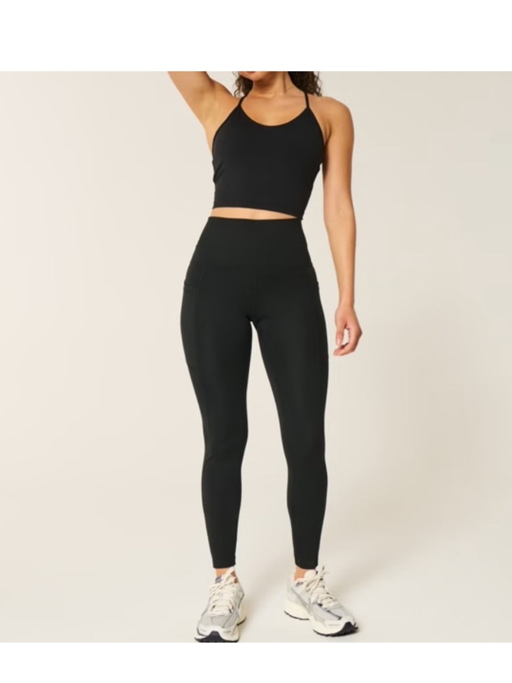 Gilly Hicks recharge high-Waist Black Leggings with side pockets size S thick